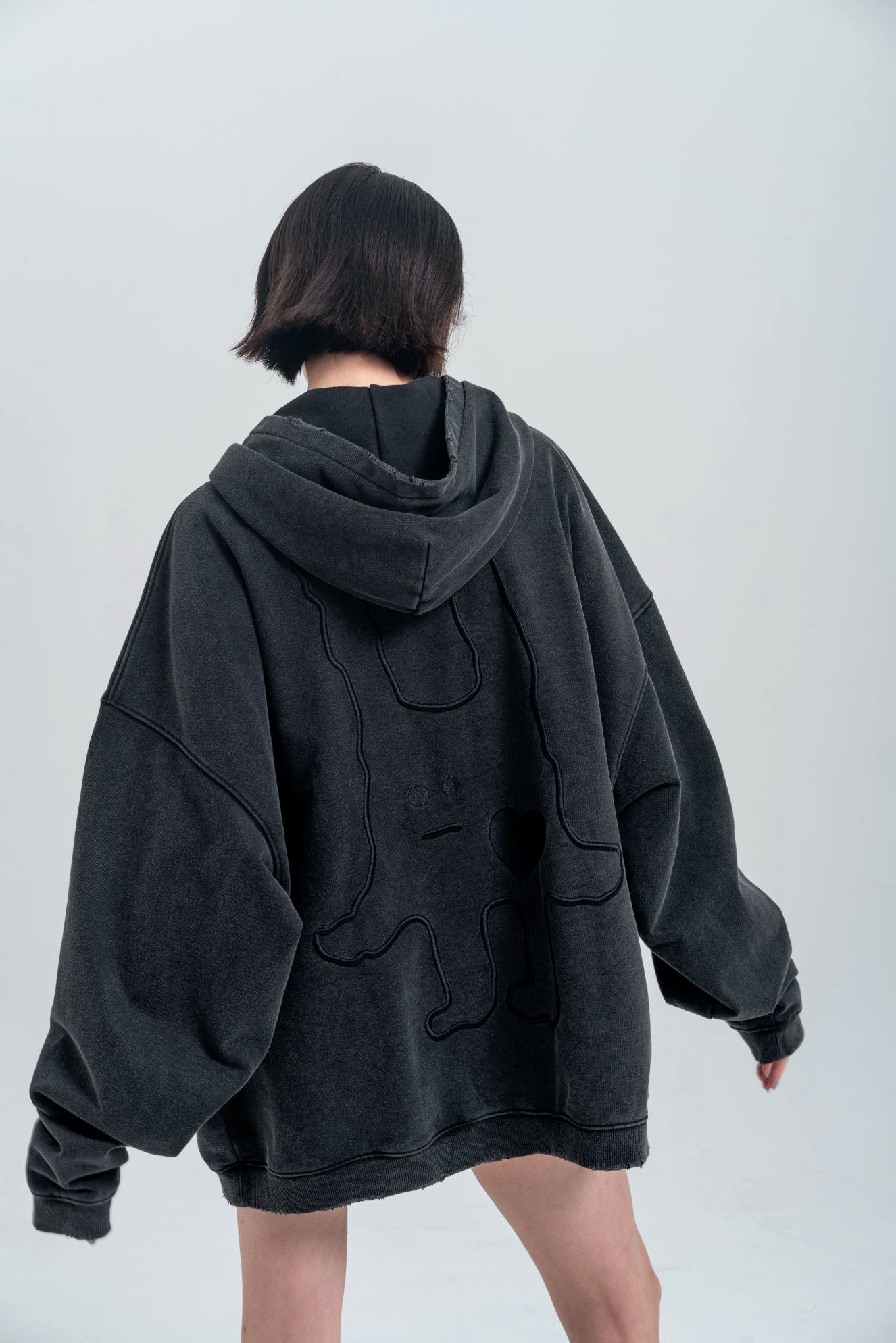 ‘MUSHROOM DEFENDER’ HOODIE IN BLACK