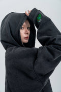‘MUSHROOM DEFENDER’ HOODIE IN BLACK
